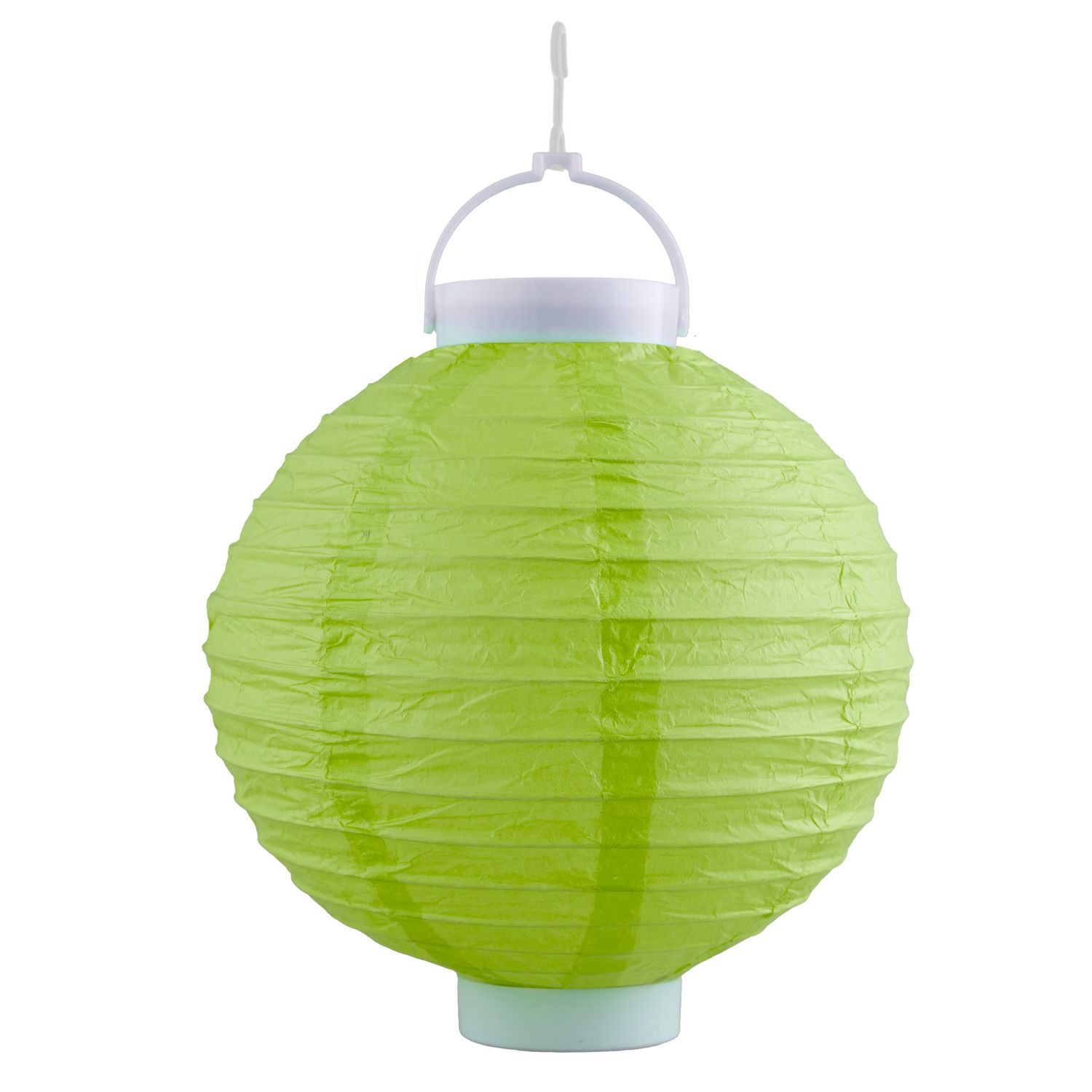 Papierlaterne grün 20cm mit Licht