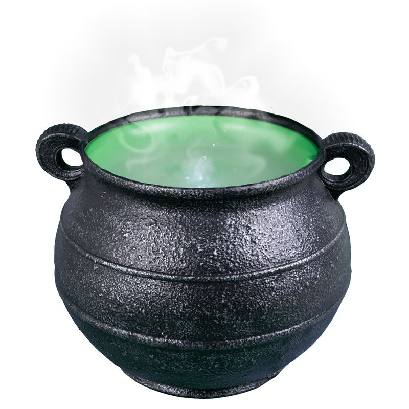 Hexenkessel mit Nebelmaschine Hexenkessel mit Nebelmaschine