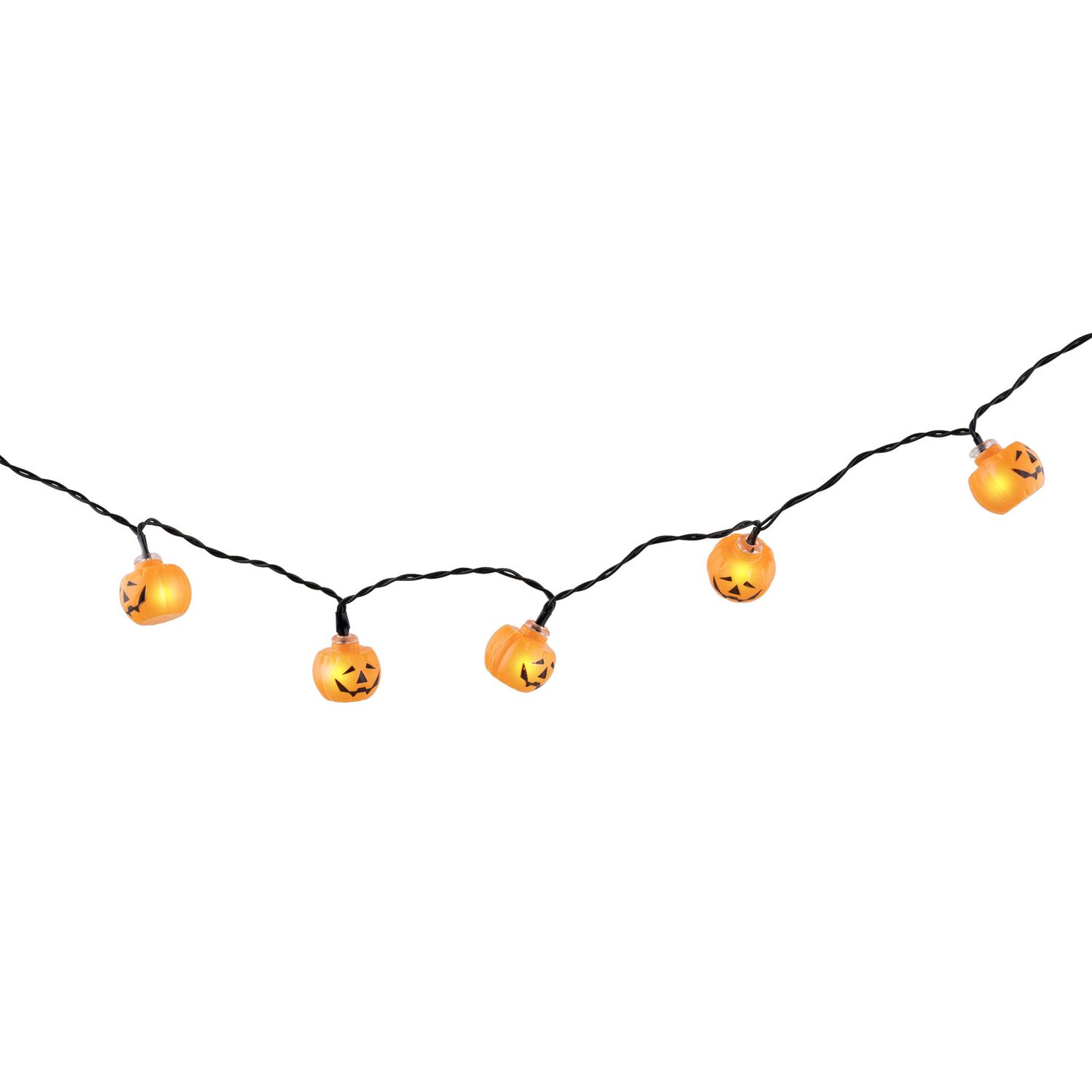Lichterkette mit 10 Kürbissen 100cm
