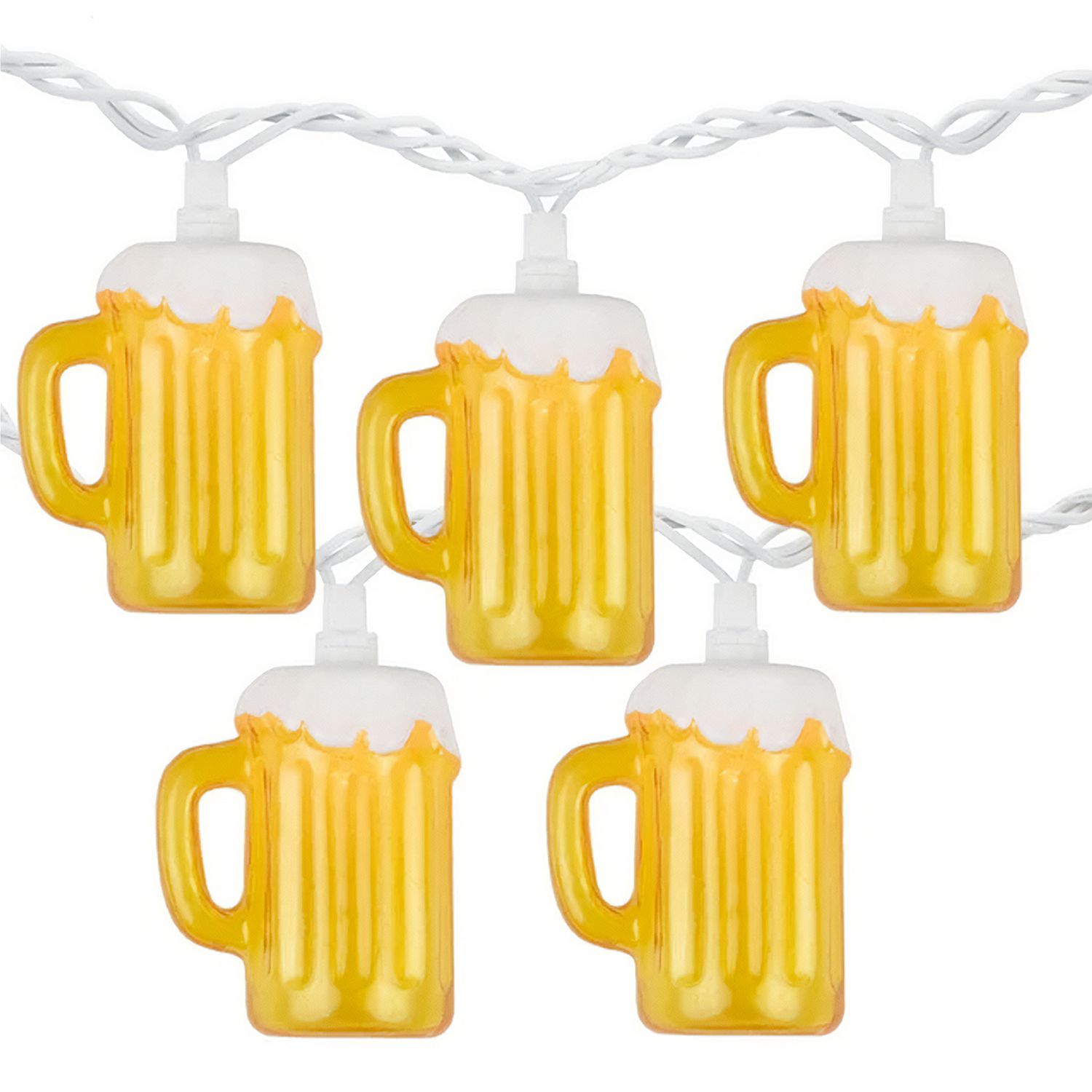 Lichtergirlande mit 10 Bierkrügen