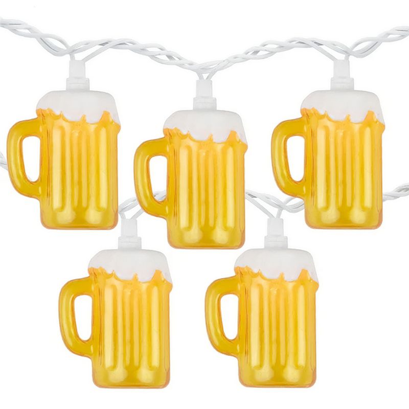 Lichtergirlande mit 10 Bierkrügen