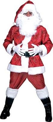 Weihnachtsmann Luxus Glitter 4-tlg.