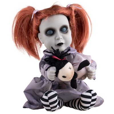 Spookmeisje pop die beertje trekt Animatronic