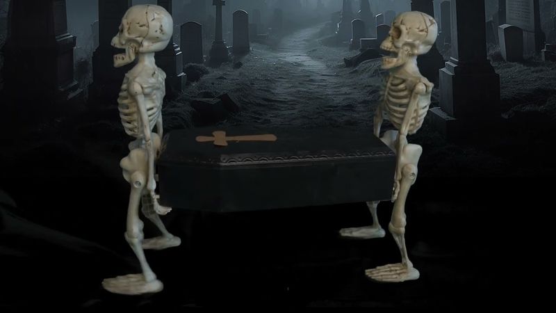 Besessene skelettierte Sargträger Animatronic