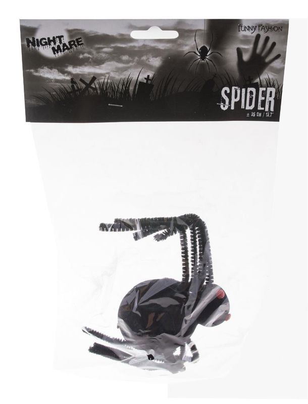 Schwarze Spinne 17cm