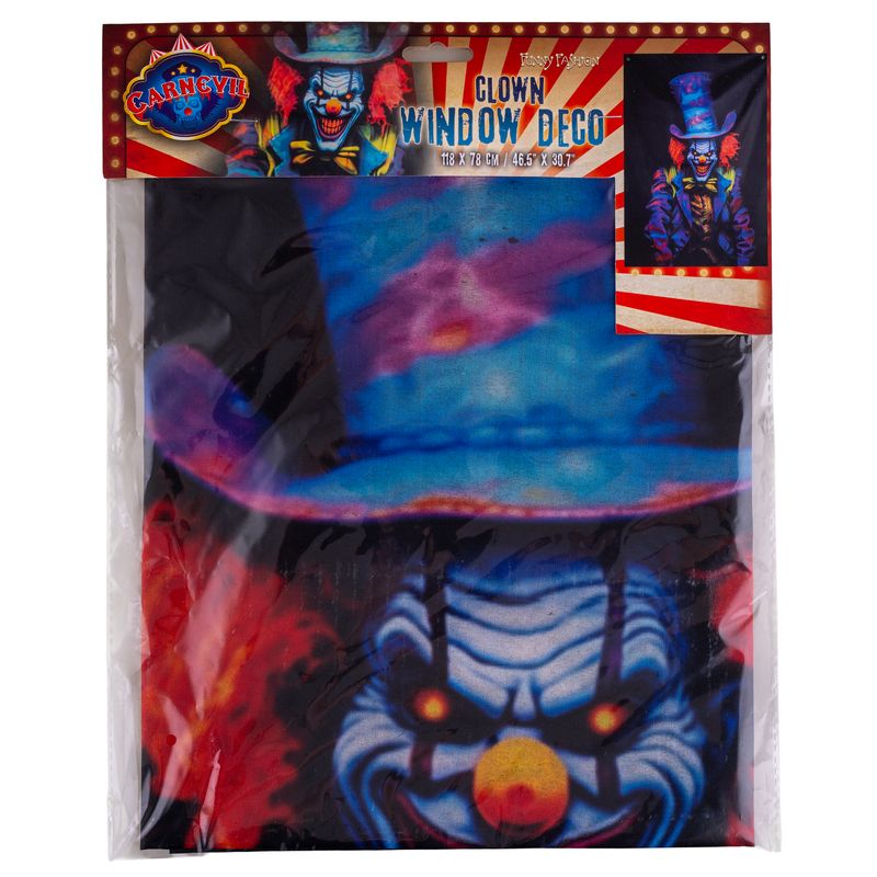 Fensterdekoration Horror Clown 118cm