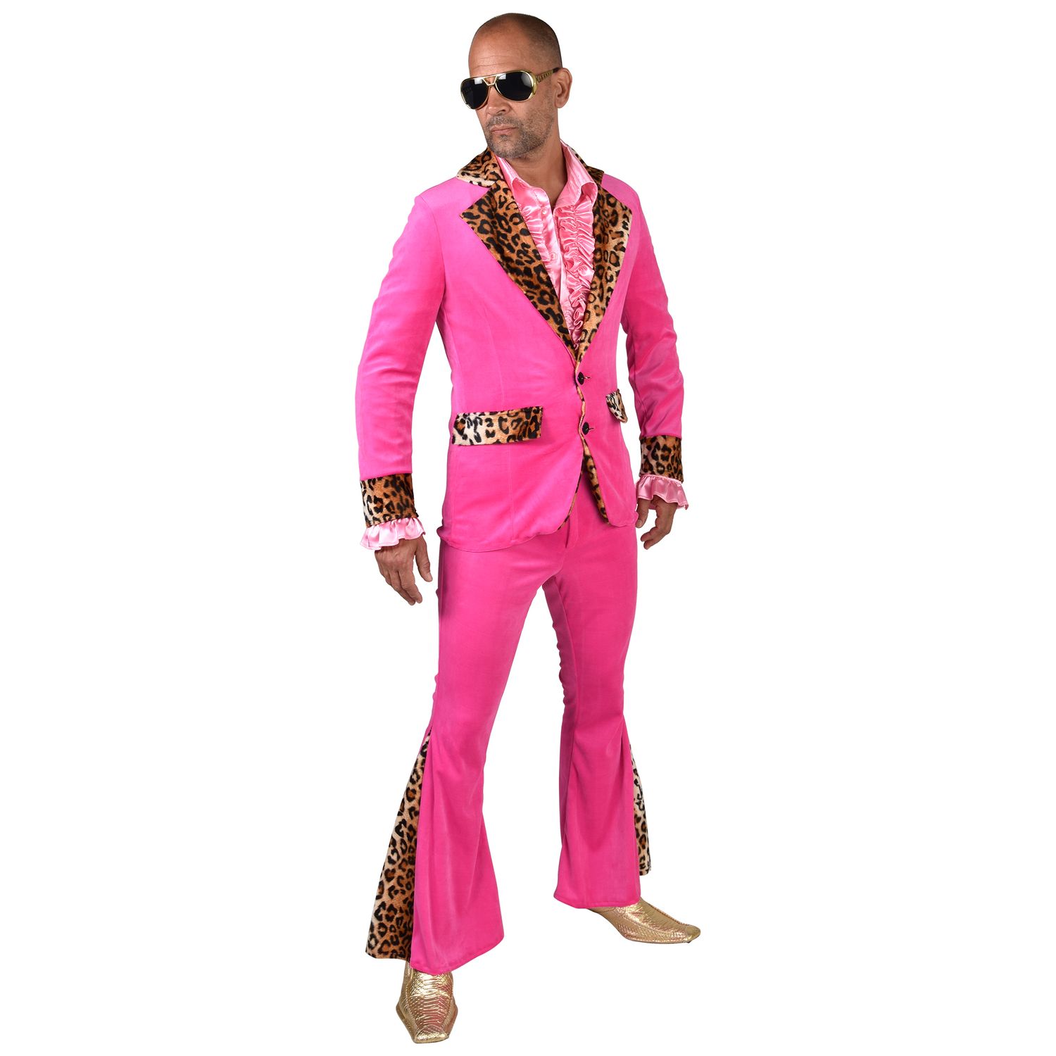 Kostuumpak Pimp Nicky Fluweel Roze Kostuumpak Pimp Nicky Fluweel Roze