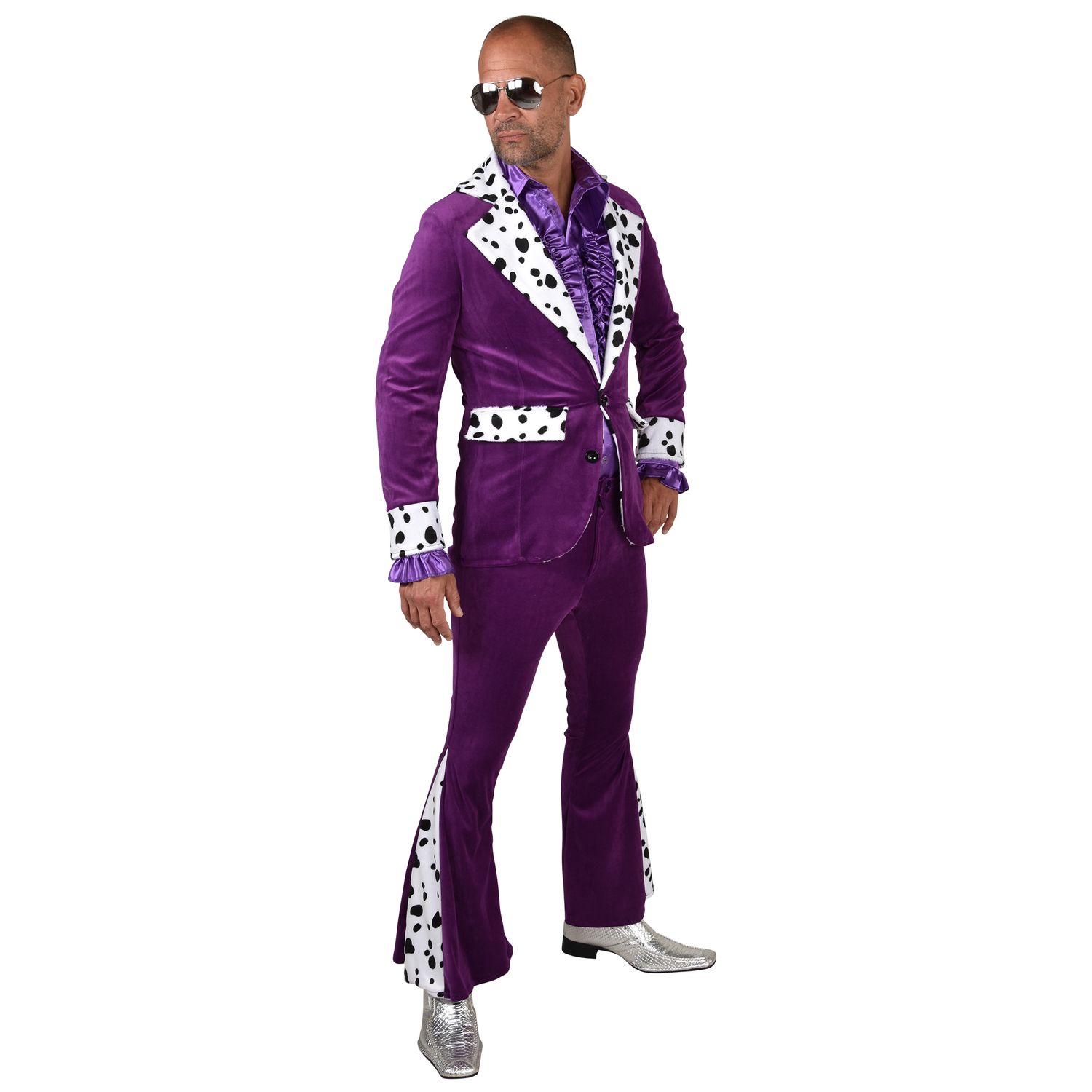 Anzug Zuhälter Nicky Samt Lila