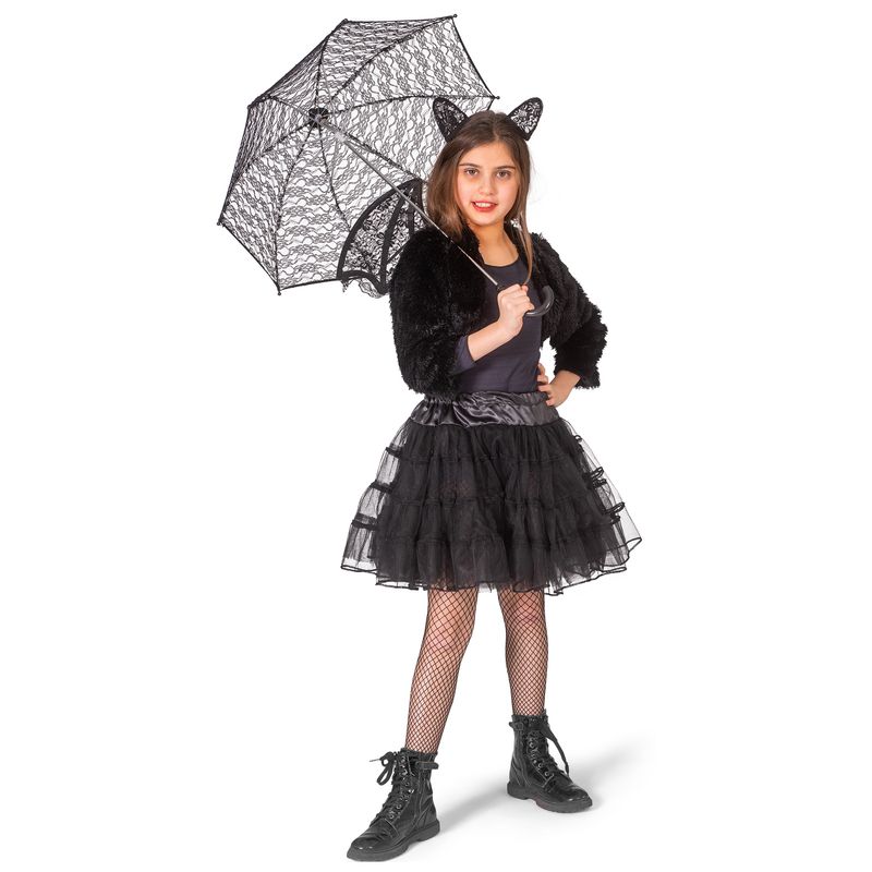Petticoat Glitzer Schwarz Kinder