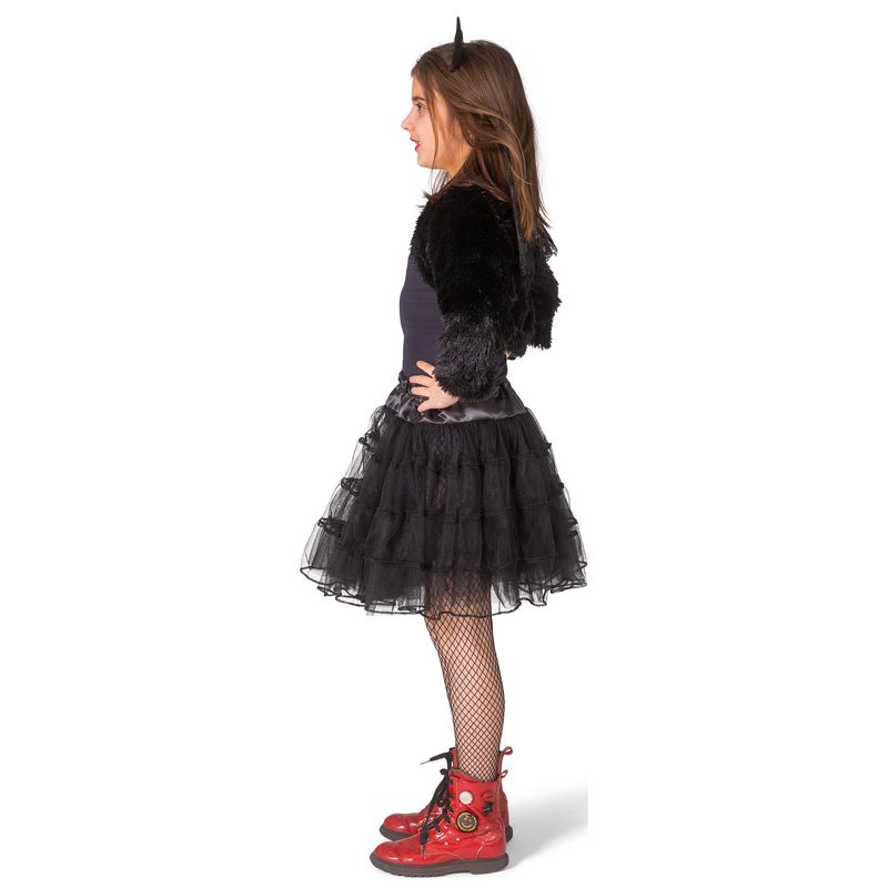 Petticoat Glitzer Schwarz Kinder