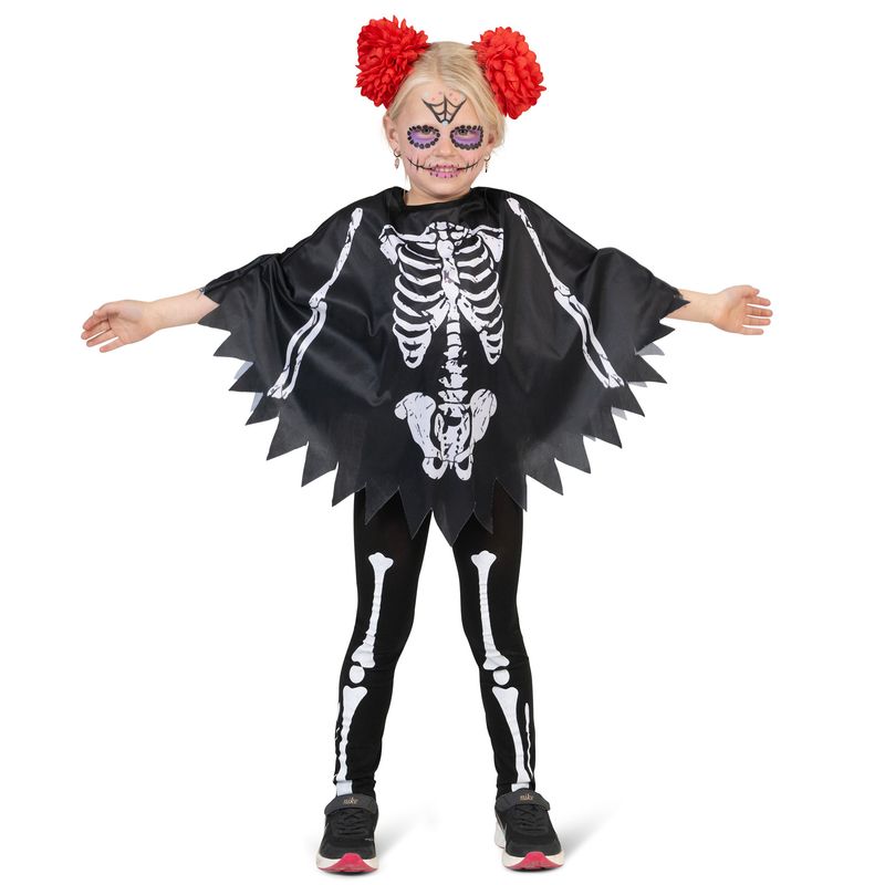 Skelet Fledermaus Poncho Kinder