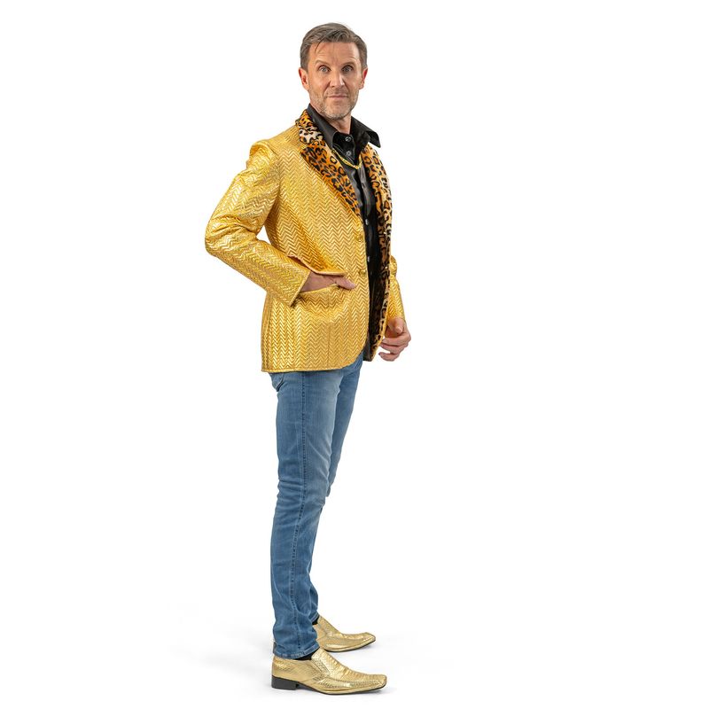 Goldene Sakko Tigerprint Grant Herren
