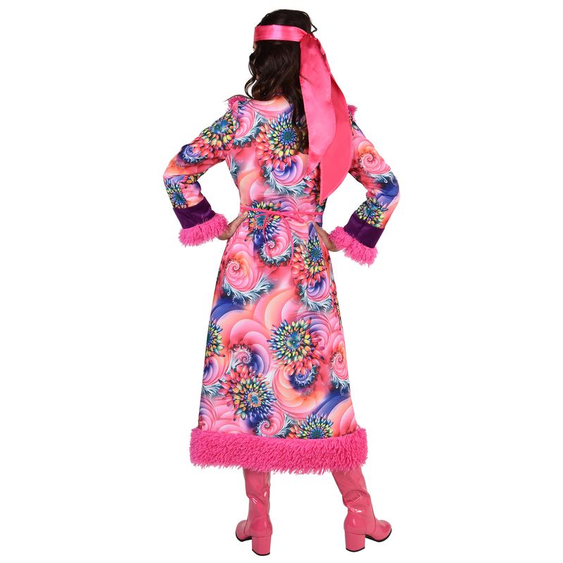 70er Hippie mantel Pink Flowers Damen