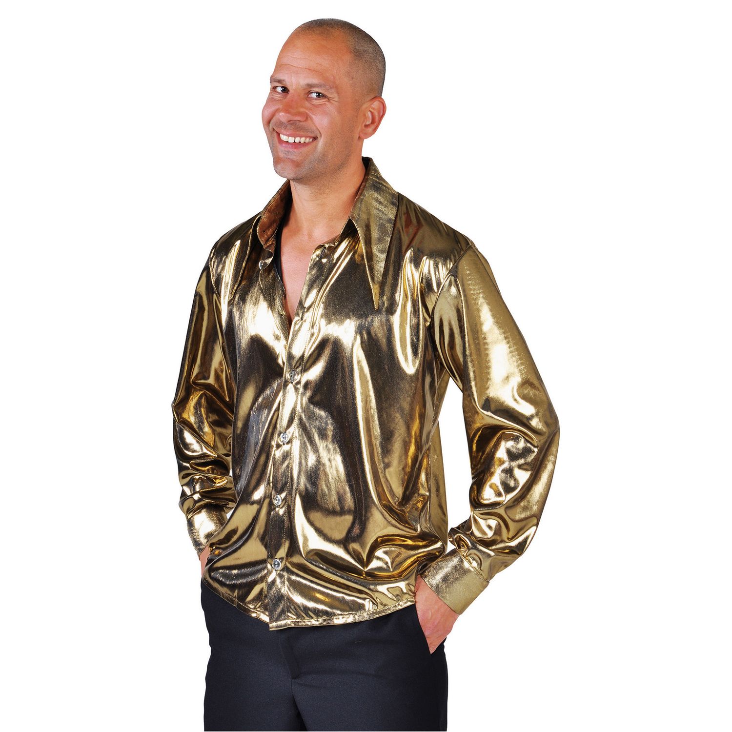 Hemd Folien Gold Herren