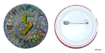 10 Abzeichen Happy Birthday 5 Jahre