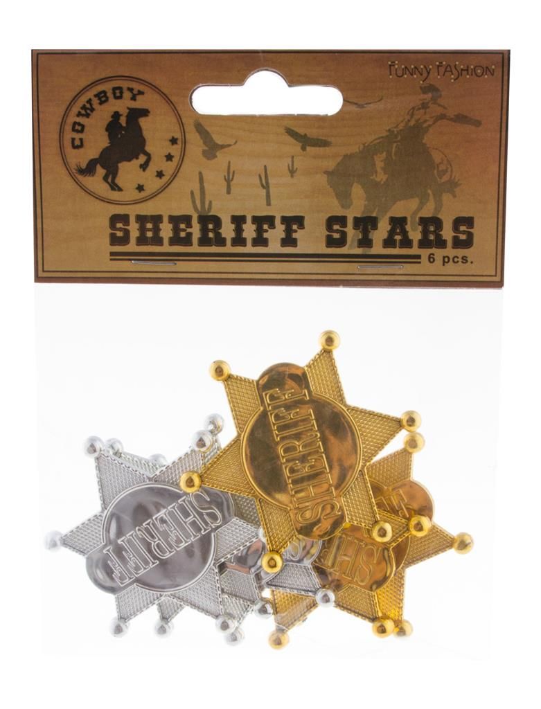 Sheriffsterne 6er-Pack Sheriffsterne 6er-Pack