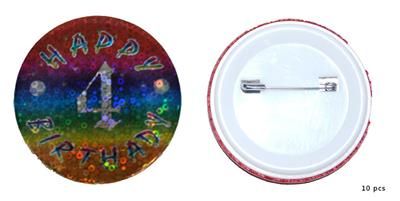 10 Abzeichen Happy Birthday 4 Jahre