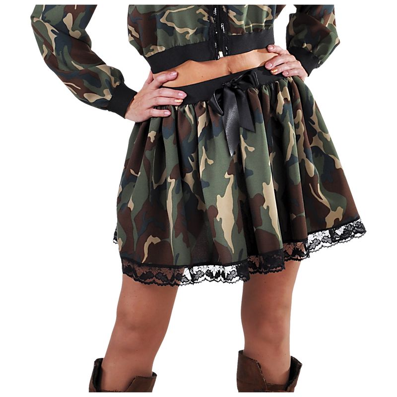 Rock Camouflage Soldatin Damen