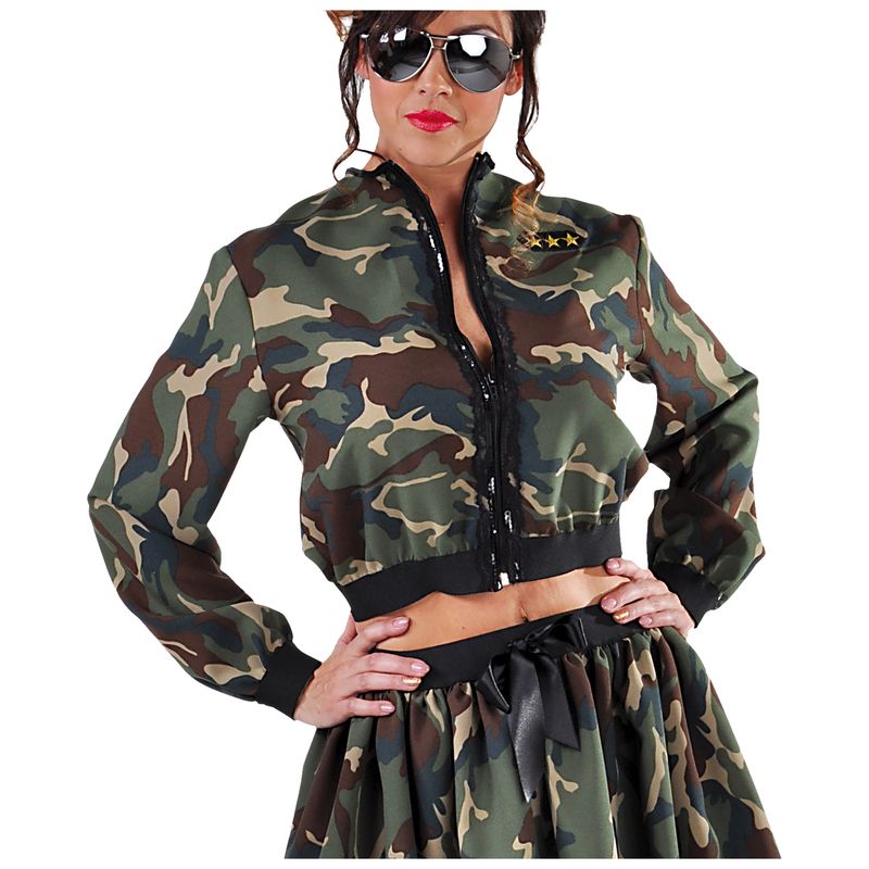 Camouflage Jacke Soldatin Damen