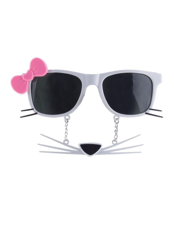 Brille Katze mit Schnurrbart