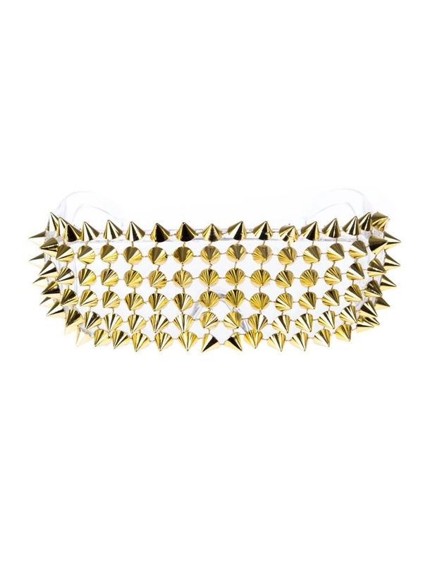 Brille mit Nieten gold