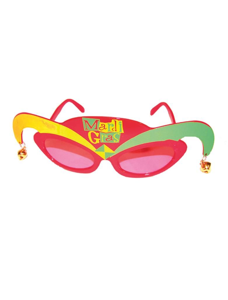 Brille rot gelb grün