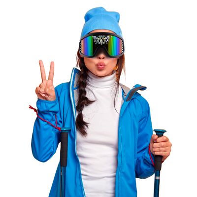Skibrille mit Strasssteinen