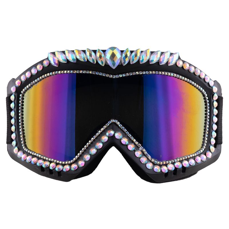 Skibrille mit Strasssteinen