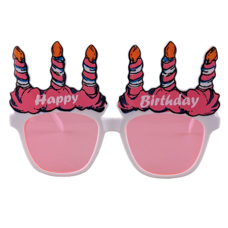 Brille Happy Birthday weiß