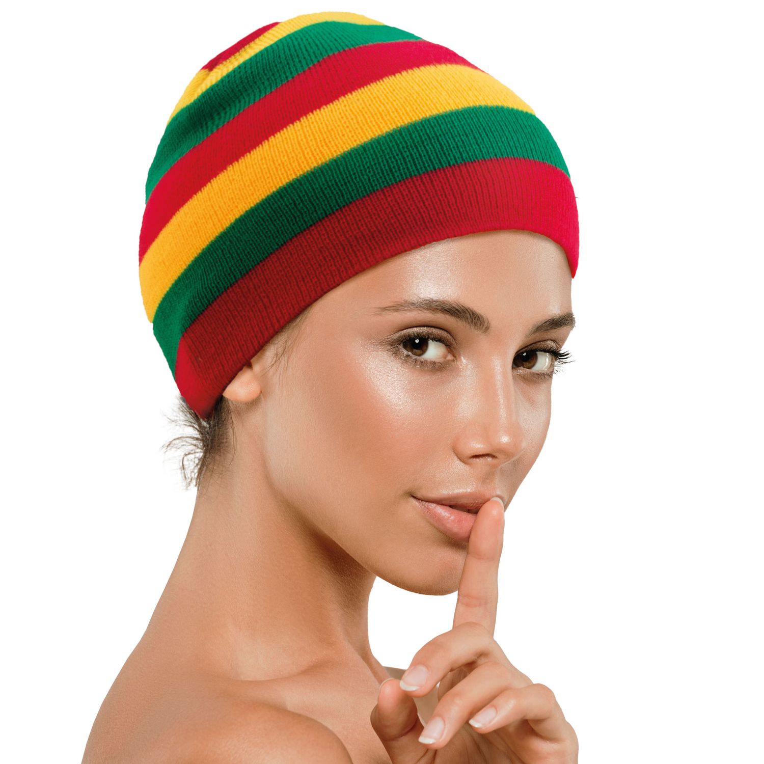 Mütze rot gelb grün