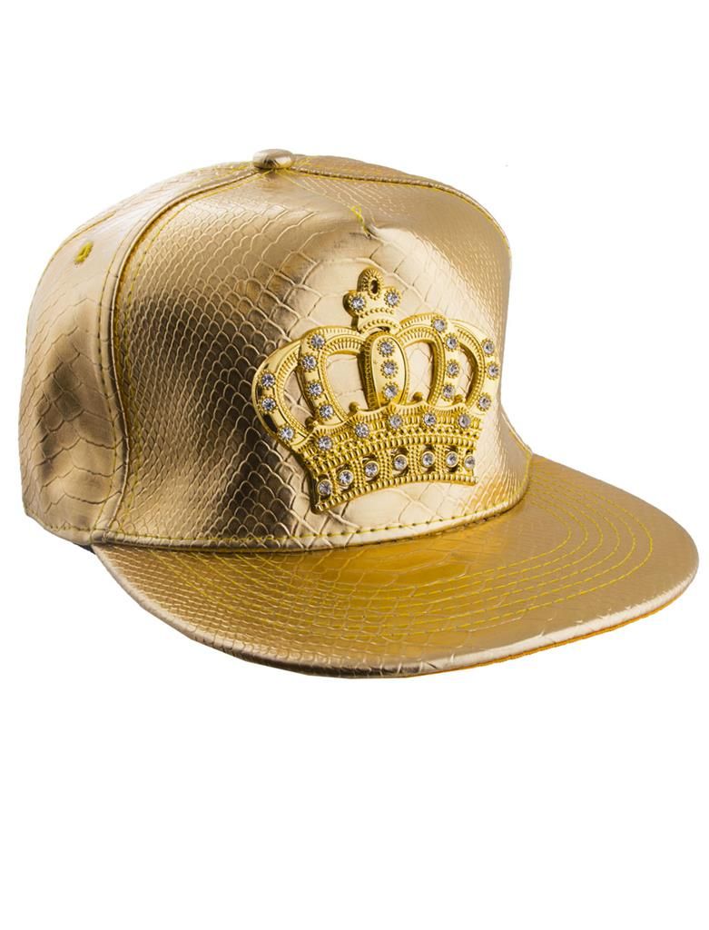 Baseballcap gold mit Krone Baseballcap gold mit Krone