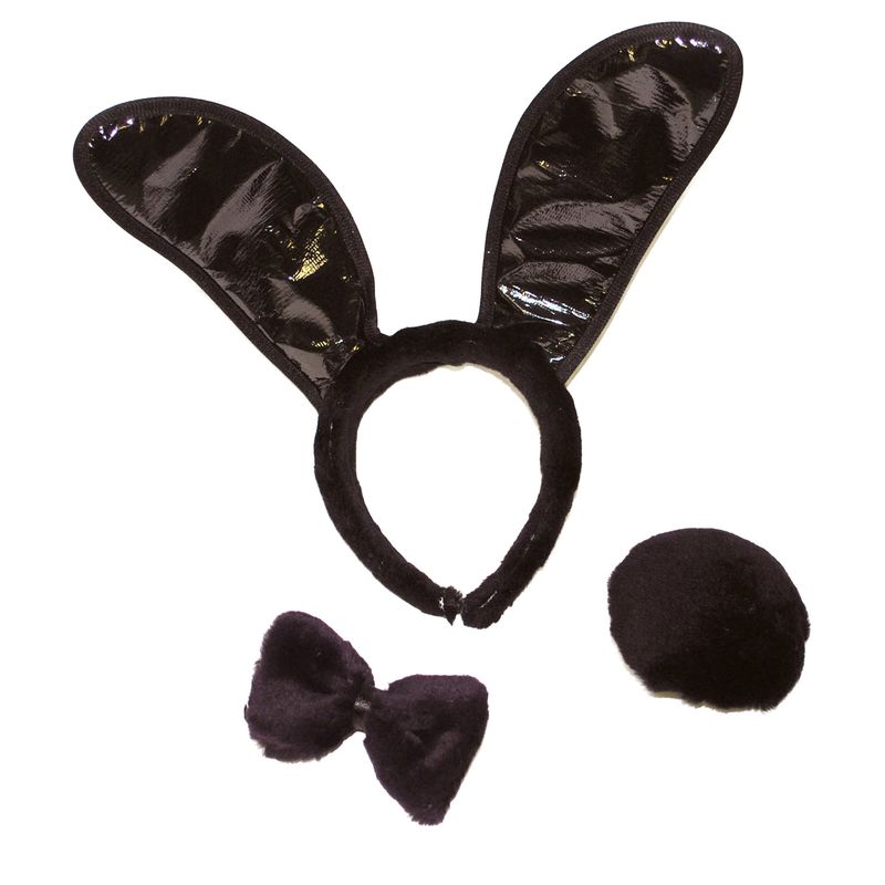 Bunny Set schwarz 3 tlg.