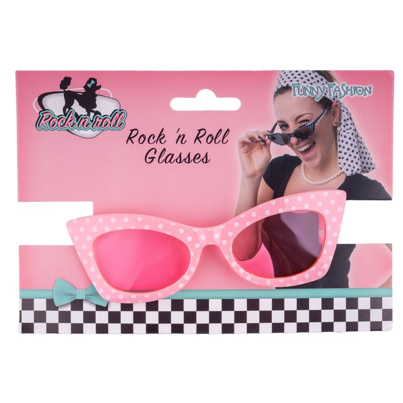 Brille 50er Jahre Rock'n Roll Pink