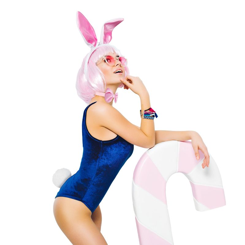 Sexy Kaninchen Set 3-tlg. Weiß Sexy Kaninchen Set 3-tlg. Weiß