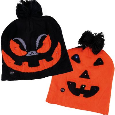 Mütze Kürbis mit Licht 2 ass
