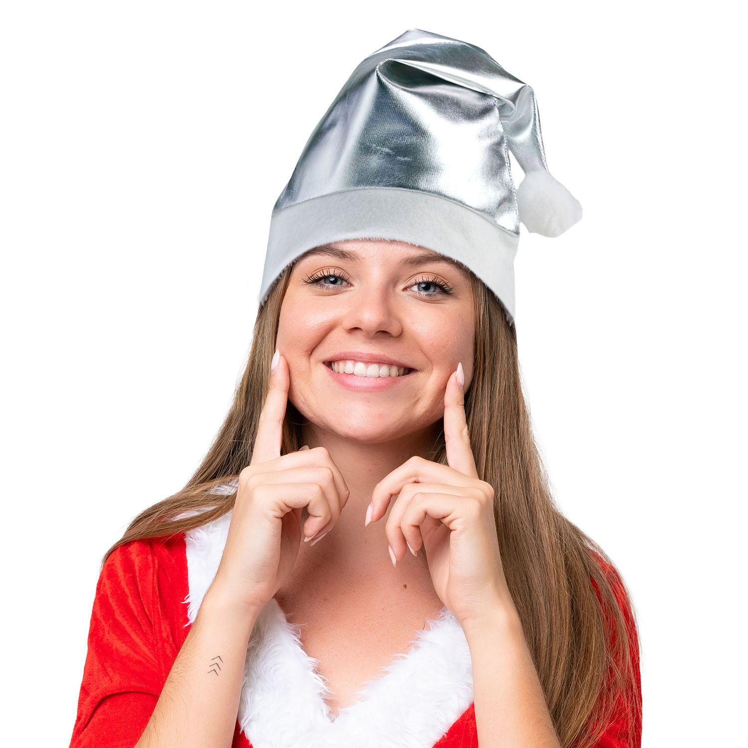 Weihnachtsmann Mütze silber Weihnachtsmann Mütze silber