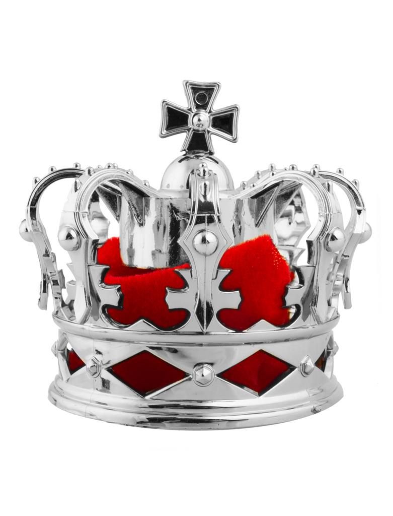 Kroontje met clip zilver