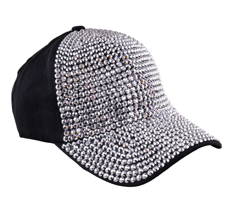 Baseball Cap mit Strass Silber Baseball Cap mit Strass Silber