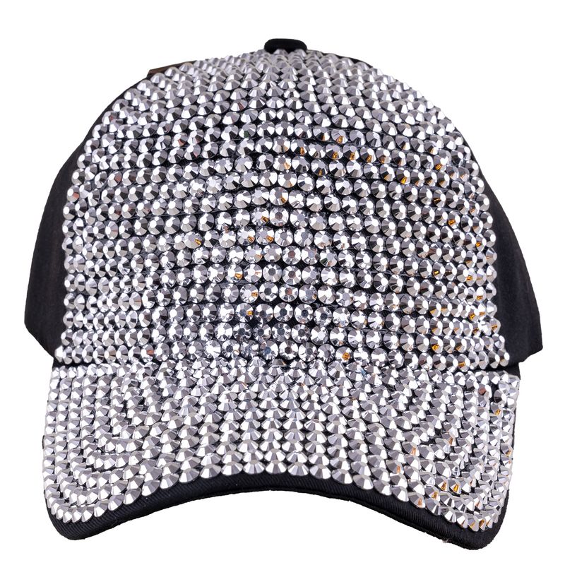 Baseball Cap mit Strass Silber