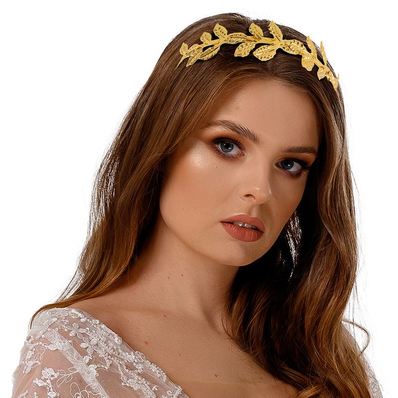 Diadem mit Blätter gold