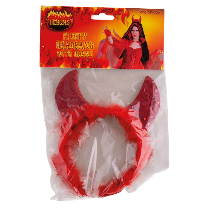 Diadem mit Teufelshörnern