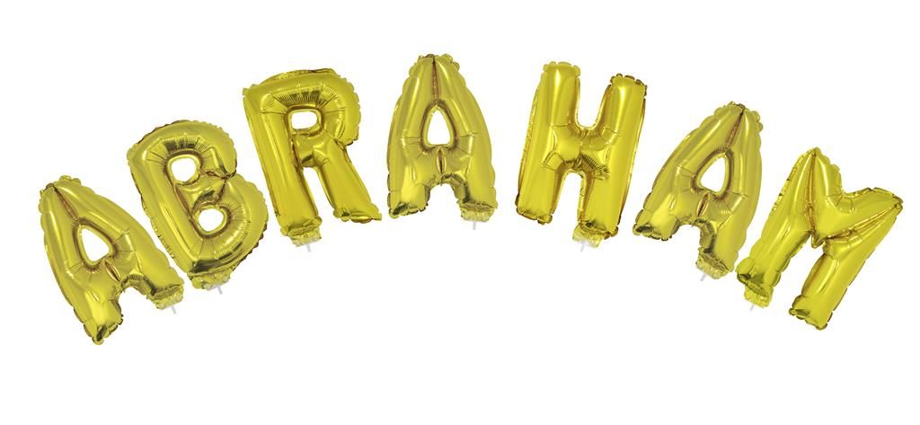 Folienballon Set Schriftzug 16" Abraham Gold
