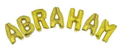 Folienballon Set Schriftzug 16 Folienballon Set Schriftzug 16" Abraham Gold