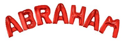 Folienballon Set Schriftzug 40" Abraham Rot