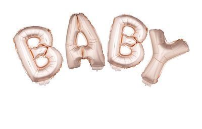 Folienballon Set Schriftzug 16" Baby Rosé