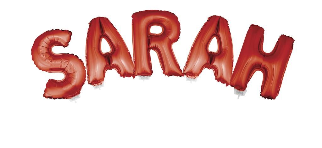 Folienballon Set Schriftzug 16" Sarah Rot