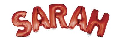 Folienballon Set Schriftzug 16" Sarah Rot