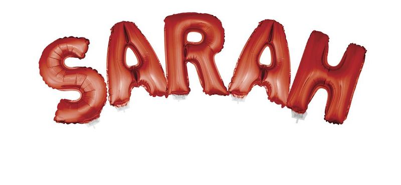 Folienballon Set Schriftzug 16 Folienballon Set Schriftzug 16" Sarah Rot