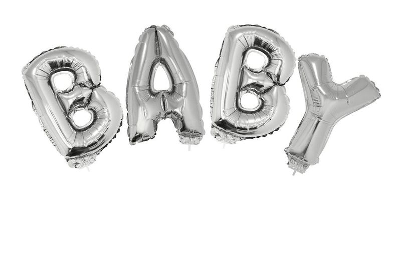 Folienballon Set Schriftzug 16 Folienballon Set Schriftzug 16" Baby Silber