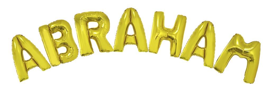 Folienballon Set Schriftzug 40" Abraham Gold
